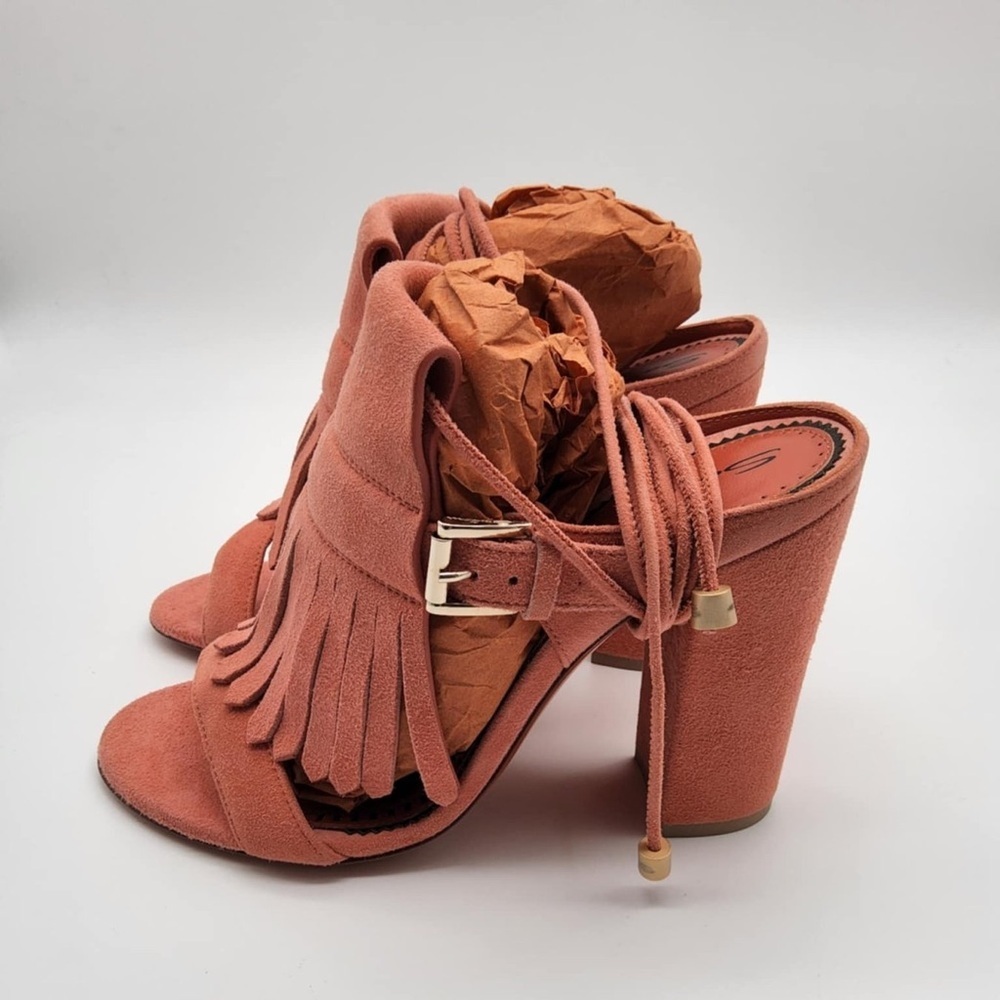Santoni  Fringe Heeled Sandals 38.5